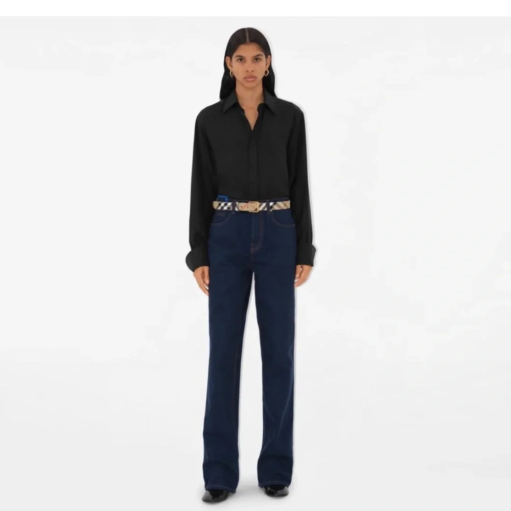 Burberry Check B Buckle Belt - Picture 3 of 8